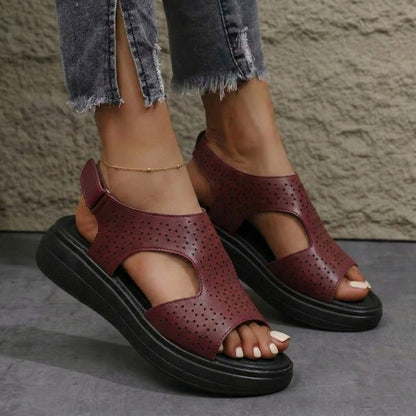 Sandalias en cuero confortable para dama®